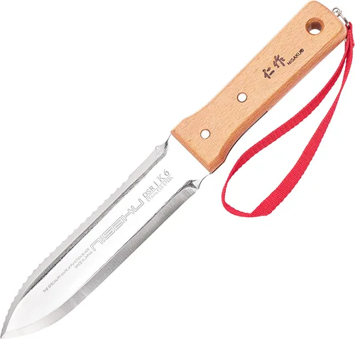 Miniatura 2 de Nisaku NJP651 Cuchillo Hori para Desbrozar y Excavar - Edición Endurecido HRC58, Auténtico Tomita (Est. 1960) Acero Inoxidable Japonés, Cuchilla