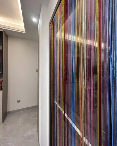 Miniatura 3 de ave split Paquete de 2 cortinas para puertas de puerta de 39.4 x 78.7 in, panel de pared con flecos para ventana, separador de persianas, pantalla
