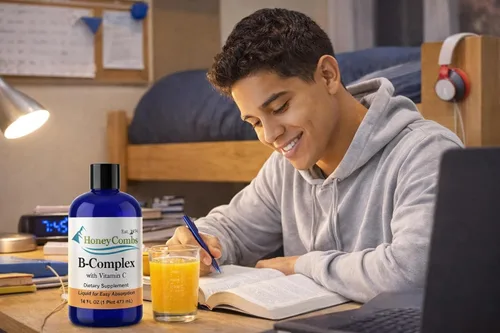 Miniatura 4 de Complejo B líquido con Vit-C, 16oz