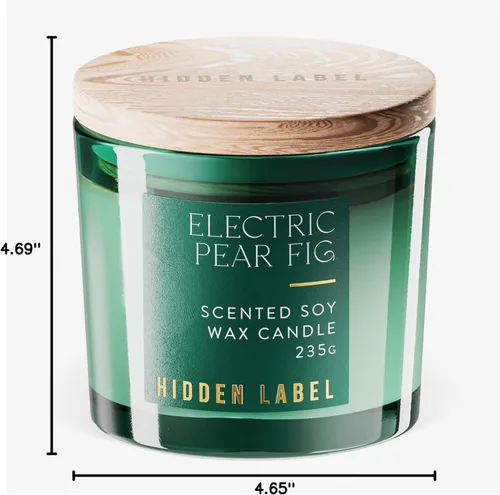 Miniatura 7 de Vela eléctrica perfumada de higo de pera, cera de soja natural de 8.3 onzas, velas perfumadas de vacaciones para el hogar, 45 horas de combustión