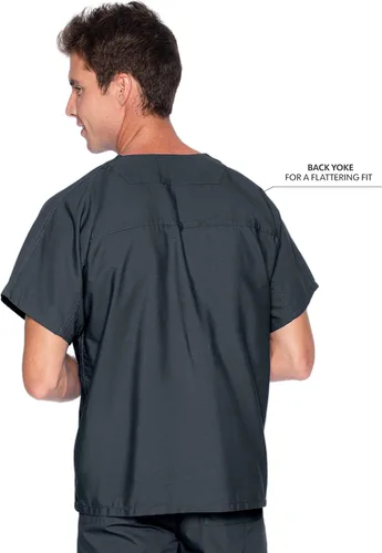 Miniatura 3 de Landau Essentials Unisex Relaxed Fit 1-Pocket V-Neck Scrub Top 7502