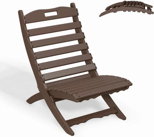 Miniatura 31 de GREENVINES Silla plegable Xavier Wave Sillas Adirondack portátiles Plástico HDPE Silla para fogata para todo tipo de clima Aqua