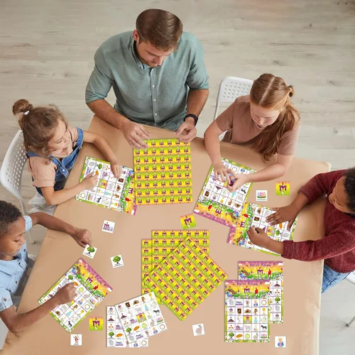 Miniatura 6 de Shappy Juego de 39 tarjetas de bingo de Pascua para niños y adultos, 28 jugadores, He is Risen, juego de fiesta, tarjetas de bingo bíblicas