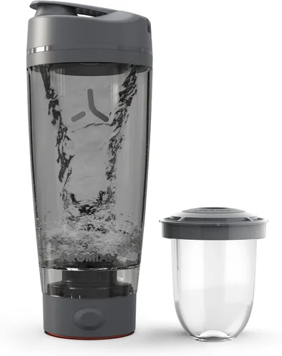 Miniatura 3 de Promixx PRO Shaker Bottle New Edition - Recargable, potente para batidos de proteínas suaves, incluye almacenamiento de suplementos, sin BPA, taza