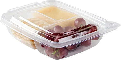 Miniatura 9 de Restaurantware Tamper Tek - Recipientes rectangulares para llevar de 11 onzas, 100 recipientes duraderos de plástico transparente congelable a