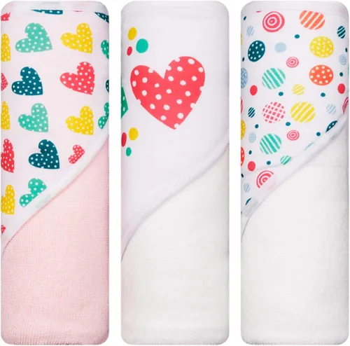 Toallas con capucha para bebé, paquete de 3 toallas de baño suaves con capucha para recién nacidos y niños pequeños, juego de toallas con capucha