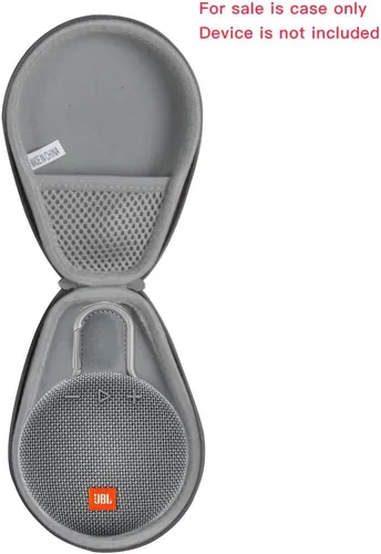 Miniatura 2 de Hermitshell Estuche de viaje compatible con JBL Clip 3 Altavoz Bluetooth inalámbrico portátil impermeable (gris)