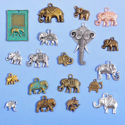 Miniatura 3 de stino - 100 g de dijes colgantes de metal para hacer joyas, lote de dijes bañados en plata y oro para pulseras, collares y manualidades, dijes