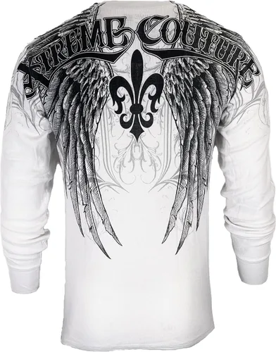Miniatura 3 de Xtreme Couture by Affliction - Camisa térmica para hombre, color blanco, Blanco