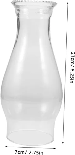 Miniatura 2 de Lámpara de cristal transparente, pantalla de queroseno de vidrio para chimenea, cubierta de lámpara de aceite, cubierta de portavelas con capucha