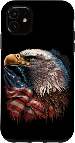 Miniatura 8 de Funda patriótica para iPhone 11 Pro Max con ojos de águila calva americana