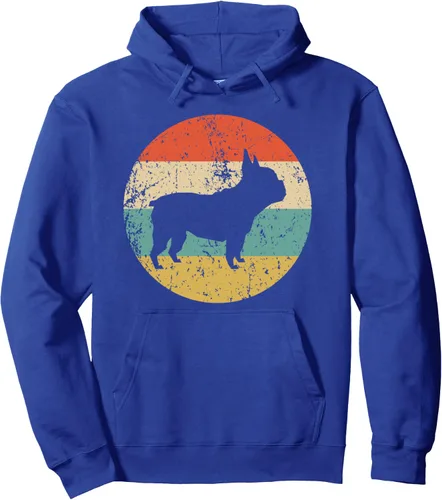 Miniatura 3 de Bulldog Francés Retro Bulldog Francés Sudadera con capucha, Negro, S