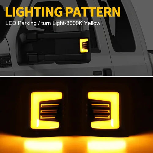 Miniatura 2 de Switchback - Marcador de espejo lateral, señal de giro y luz de marcha de repuesto para 2008-2016 F250 F350 F450 F550 Super Duty DRL accesorios