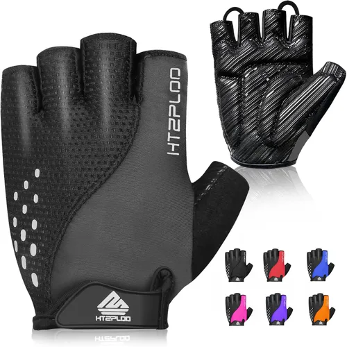 Guantes de ciclismo para hombres y mujeres con almohadilla antideslizante que absorbe los golpes, peso ligero, ajuste agradable, guantes de