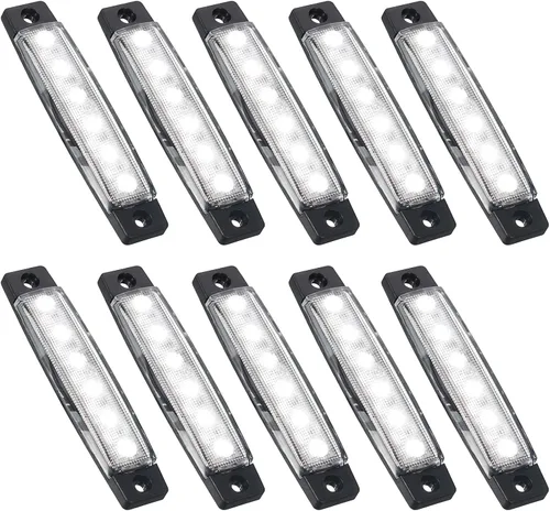 Miniatura 10 de PSEQT 10 unidades de luces LED de tira de roca para auto, luces de rueda de bajo brillo, kits de iluminación para guardabarros, impermeables
