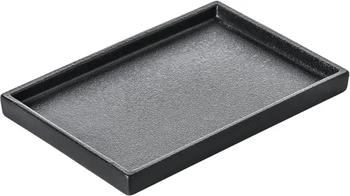 Bandeja de maquillaje de cerámica Redelaenor, soporte de accesorios de baño negro para organizador de fregadero de cocina y bandeja decorativa para