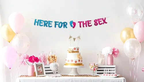 Miniatura 2 de Cartel de fiesta de revelación de género preencordado, decoraciones y suministros para baby shower, recuerdos de fiesta y regalos