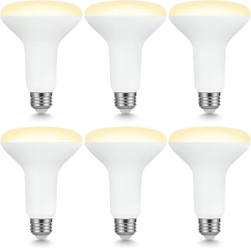 Sigalux BR30 - Bombillas LED para interiores para latas empotradas, 7.5 W (reemplazo de 65 W), 650 lm, blanco suave 2700 K, atenuación suave, CRI