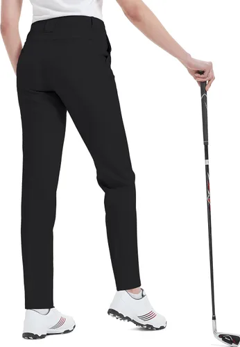 Miniatura 3 de Pantalones de golf para mujer, elásticos, rectos, ligeros, transpirables, de sarga, pantalones chinos para trabajo