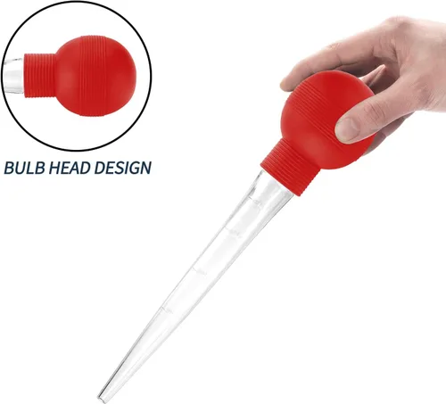 Miniatura 5 de Kendane Baster de Pavo con Cepillo de Limpieza, Jeringa Baster para Hornear en Casa y Asar Pavo, Incluye Bombilla Desmontable de Grado Alimenticio