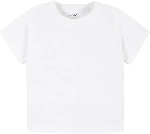 Miniatura 2 de Gerber Camiseta unisex de manga corta para bebé, 5 unidades, color liso, 5.64ozm, Neutro