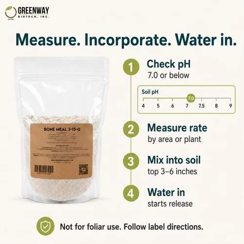 Miniatura 7 de Greenway Biotech, Inc. Fertilizante de harina de huesos 3-15-0 más 24% de calcio para el fuerte desarrollo de raíces de las plantas, fuente