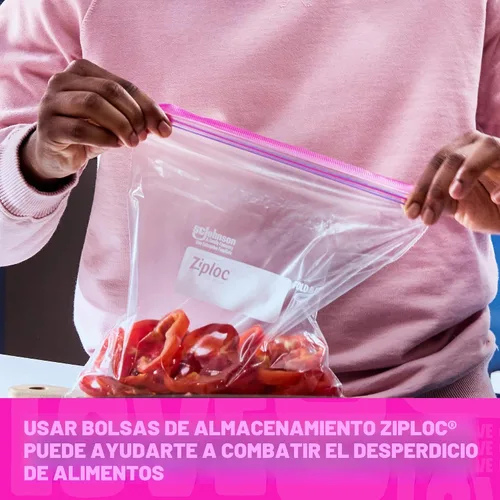 Miniatura 6 de Ziploc Bolsas de almacenamiento de alimentos de un galón, diseño abierto con parte inferior de pie, fáciles de llenar, 22