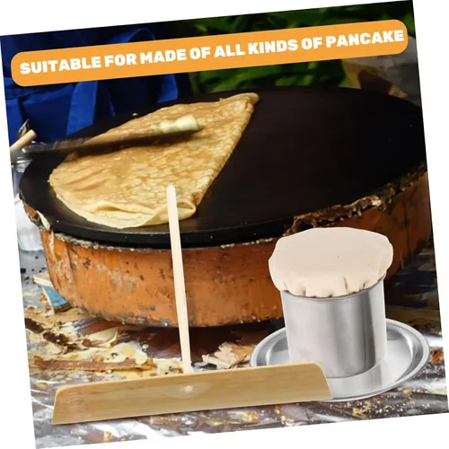 Miniatura 5 de TIDTALEO 1 Unidades de herramientas para panqueques Herramientas especiales Kit de herramientas para el hogar Kit de barbacoa Crepe Spreader Stick