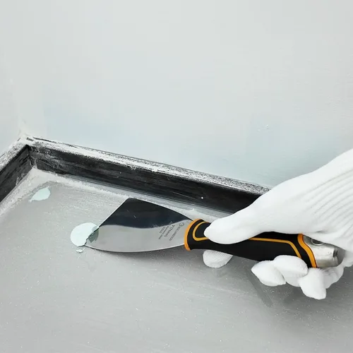Miniatura 3 de ROLLINGDOG Cuchillo de masilla en ángulo de 3 pulgadas, raspador de pintura de ángulo de 5 grados con tapa de martillo de metal, mango de agarre