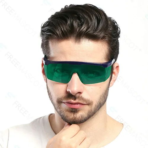 Miniatura 5 de FreeMascot Gafas de seguridad láser UV y rojas para 405 nm, 445 nm, 650 nm y luz láser infrarroja para depilación, protección ocular con montura