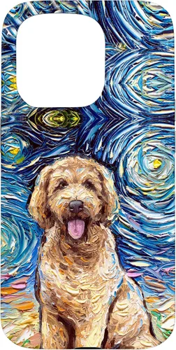 Miniatura 14 de Cute Goldendoodle Starry Night Doodle Dog Art by Aja Case for iPhone 17