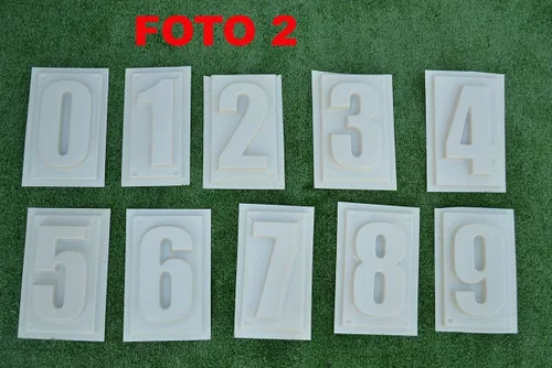 Miniatura 2 de Venta Set de 0-9 Números 10 Moldes de Plástico Hormigón o Yeso Jabón Molde D22 (180 mm (7.09in))