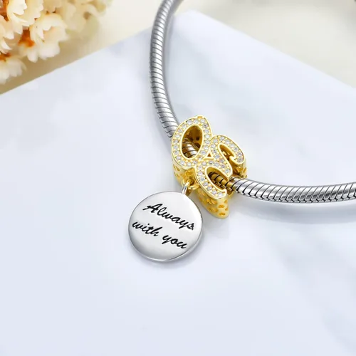 Miniatura 6 de PLATYCO Dije de foto con números 304050 de plata de ley 925 con circonita cúbica, dije de número de foto personalizado para pulseras, collares