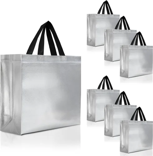 Miniatura 22 de Nush Nush - Bolsas de regalo reutilizables azul aguamarina a granel (azul aguamarina - Tamaño mediano - Juego de 30)