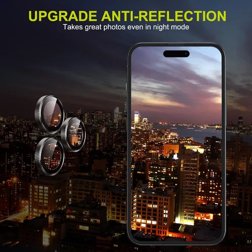 Miniatura 6 de WSKEN Protector de lente de cámara para iPhone 14 Pro/iPhone 14 Pro Max, [modo de disparo nocturno] Protector de pantalla de vidrio templado HD