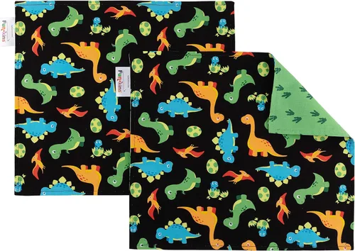 Miniatura 19 de Funkins - Manteles individuales de tela reutilizables para niños y loncheras, reutilizables, ecológicos, 15 x 13 pulgadas, 2 capas, gruesos