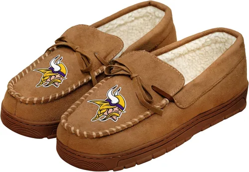 Miniatura 55 de FOCO Mens NFL Team Logo Moccasin Slippers Beige