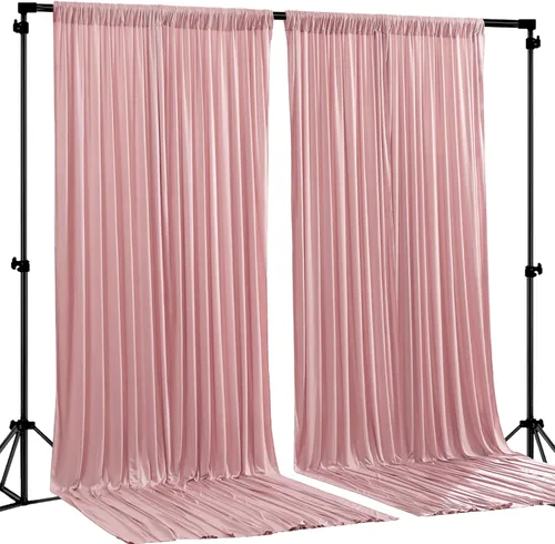 Miniatura 40 de Cortinas de Fondo Beige - Cortinas de Poliéster Sin Arrugas para Fotografía, Cortinas de Fondo para Fiestas, para Decoraciones de Baby Shower