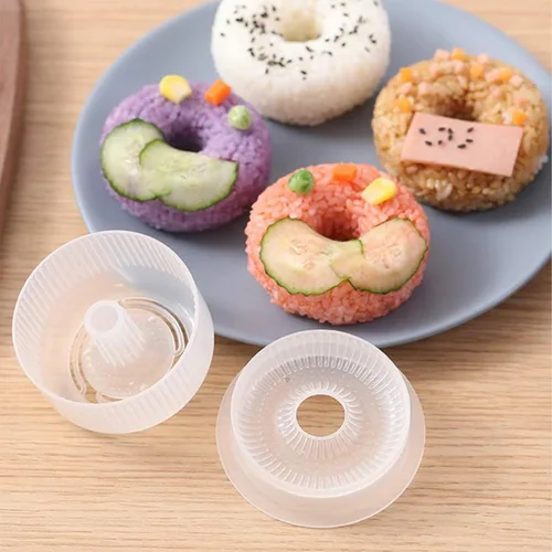 Miniatura 5 de 10 piezas de juego de moldes Onigiri, kit de moldes para hacer musubi de arroz, molde de prensa para bolas de arroz antiadherentes, molde para hacer