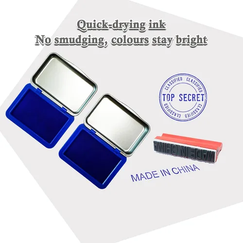 Miniatura 3 de 2 almohadillas de tinta para sello de fecha de huevo, 2.95 x 2.16 pulgadas, para huevos frescos (azul)
