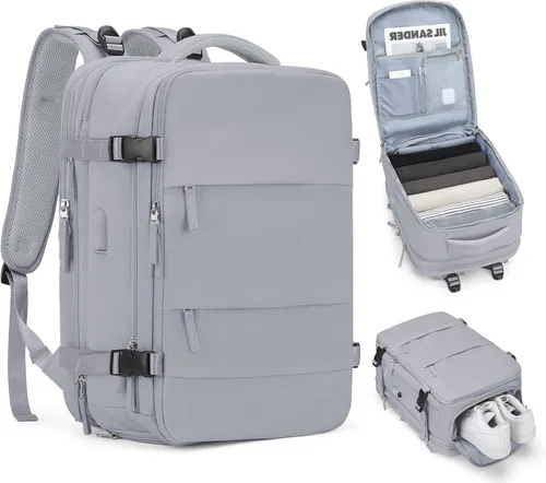 Miniatura 53 de coofay Mochila de viaje, para laptop, unisex, aprobada para aviones, bolsa de mano, equipaje, para artículos personales, para debajo del asiento