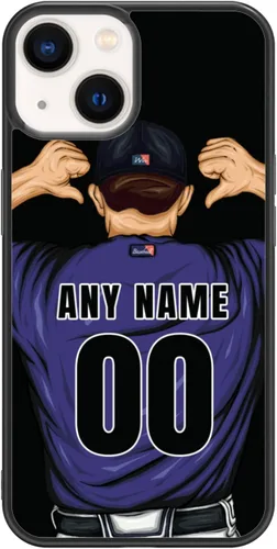 Miniatura 8 de Custome - Funda de teléfono de béisbol, diseño creativo de béisbol deportivo con número de estrella para iPhone 15, 14, 13, 12, 11 Pro Max Plus Mini
