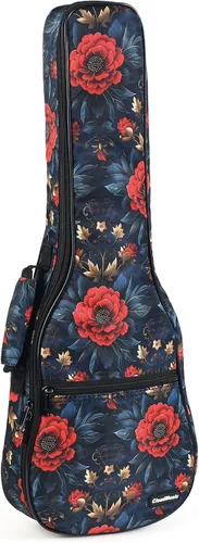 Miniatura 11 de CLOUDMUSIC Estuche para ukelele Bolsa de concierto Mochila acolchada para soprano 21 pulgadas (Soprano, Negro)