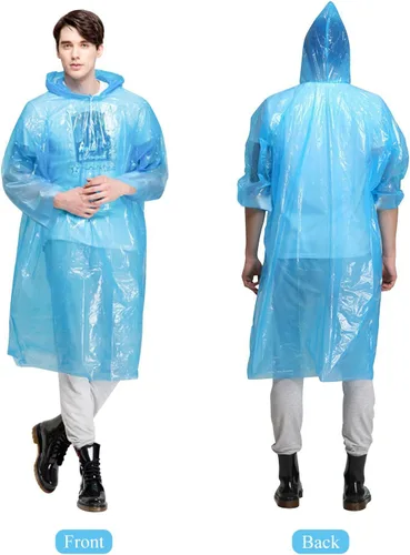 Miniatura 3 de INNOCHEER - Ponchos de lluvia para la familia, paquete de 12, impermeable desechable de emergencia para niños y adultos, camping, senderismo al aire