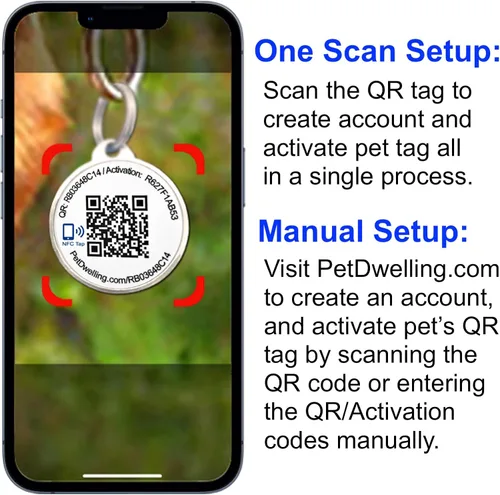 Miniatura 4 de Pet Dwelling Etiqueta de identificación ESA inteligente con NFC y código QR, etiqueta de animal de apoyo emocional para perros y gatos, alertas