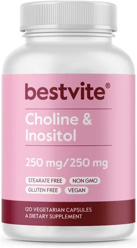 Miniatura 8 de BESTVITE Colina inositol 500mg (240 cápsulas vegetarianas) (120 x 2) - Sin estearatos - Sin fosfato dicálcico - Sin rellenos - Vegano - Sin OMG