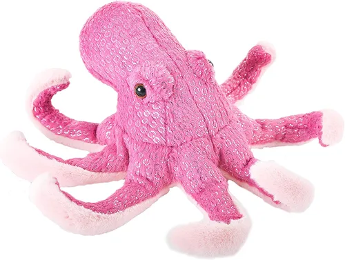 Wild Republic Pulpo, Foilkins Junior, animal de peluche, 8 pulgadas, regalo para niños, juguete de peluche, relleno es botellas de agua recicladas