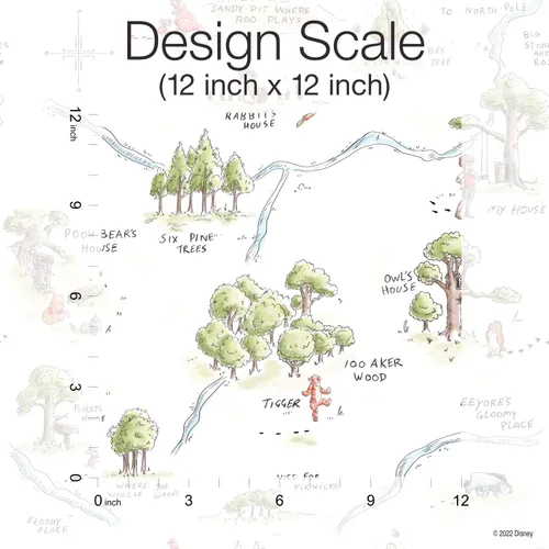 Miniatura 6 de Disney Winnie The Pooh Mapa del Bosque de los 100 Acres Papel pintado para pelar y pegar de RoomMates, RMK12440RL