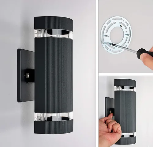 Miniatura 6 de Luces LED de pared para exteriores, arriba y abajo., Negro