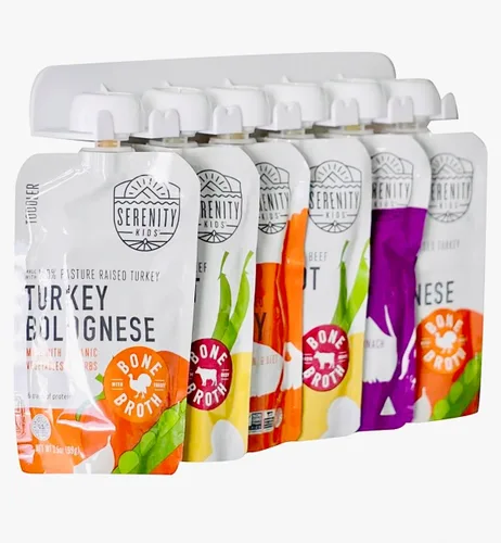 Storage Theory Percha para bolsa para apretar, soporte para bolsa de bebé y organizador de yogur para refrigerador, instalación simple de despegar y
